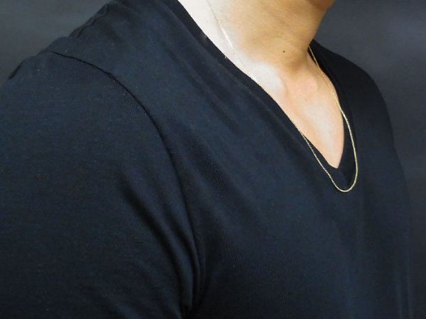 画像4: 18Kイエローゴールド　 1.1mmアズキ（Rolo）チェーン60ｃｍ（アジャスターで55cm使用可能） (4)