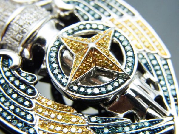 画像2: jpm  10Kホワイトゴールド マルチカラーペンダント ダイヤモンド1.63ct  (2)