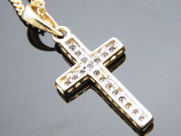 画像2: AQUAMASTERコレクション 14Kイエローゴールド ダイヤモンド0.10ct ペンダント18金 ネックレスペンダントチェーンセット 18金 ネックレス※チェーン長さ40cm.45cm.50cmからお選び頂けます (2)