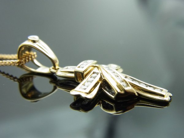 画像4: AQUAMASTERコレクション 14Kイエローゴールド ダイヤモンド0.21ct ペンダント (4)