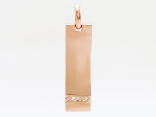 画像4: VJ【ブイジェイ】 K10 ピンクゴールド メンズ シューティングスター ダイヤモンドプレート ペンダント K18 チェーンセット (4)