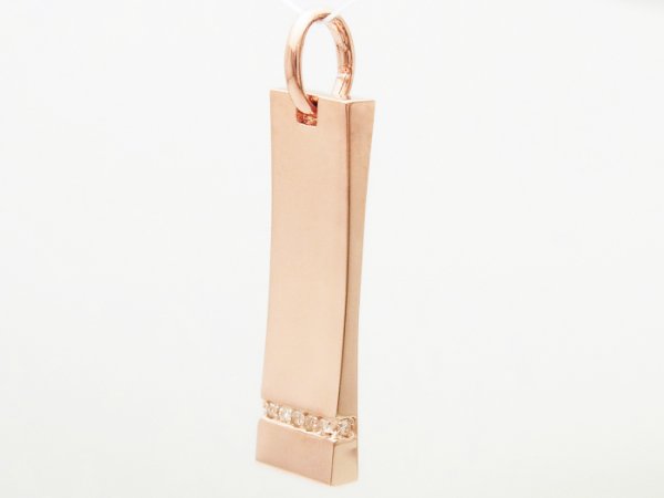 画像5: VJ【ブイジェイ】 K10 ピンクゴールド メンズ シューティングスター ダイヤモンドプレート ペンダント K18 チェーンセット (5)