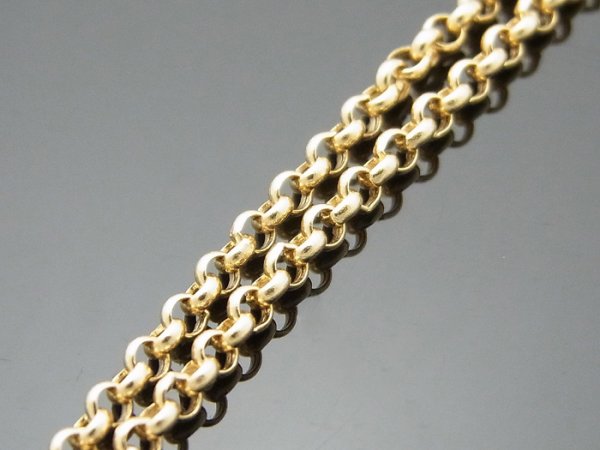 画像3: 18kイエローゴールド  2mm幅 50cm ロールチェーン(ハーフランドチェーン) VALUABLE別注モデル  18金 ネックレス (3)