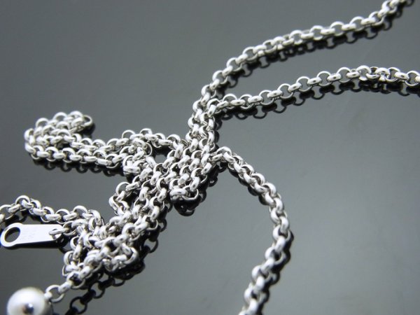 画像3: 18kホワイトゴールド  2mmロールチェーン(ハーフランドチェーン)18金 ネックレス 50cm  VALUABLE別注モデル (3)