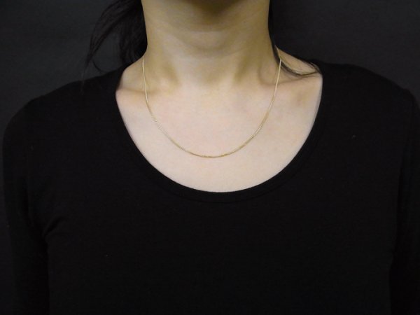 画像3: 18kイエローゴールド  ライトキヘイチェーン 1.2mm幅 40cm (3)