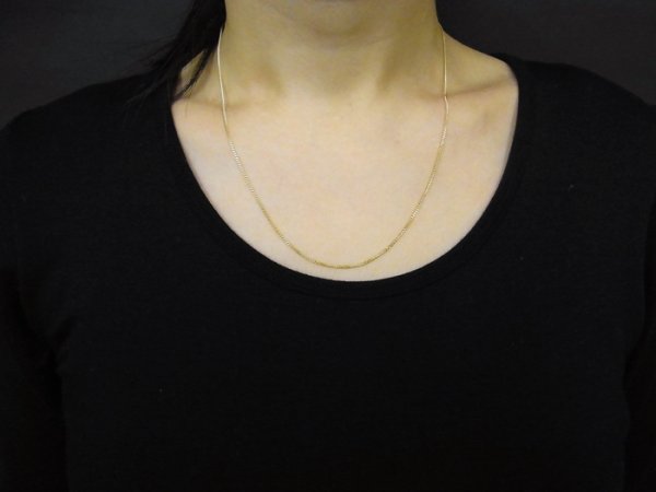 画像3: 18kイエローゴールド  ライトキヘイチェーン 1.2mm幅 45cm【取り寄せ商品・受注製作/3〜4週間前後】 (3)