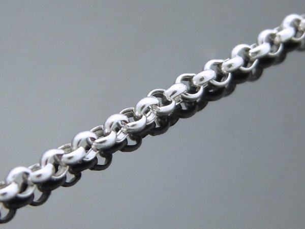 画像2: プラチナ / K18ホワイトゴールド ロールチェーン(ハーフランドチェーン)2.6mm幅 60cm Pt850 18金 ネックレス (2)