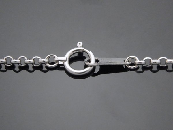 画像4: プラチナ / K18ホワイトゴールド ロールチェーン(ハーフランドチェーン)2.6mm幅 60cm Pt850 18金 ネックレス (4)