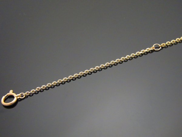 画像4: 18k イエローゴールド カット アズキ チェーン  1.4mm幅 45cm(アジャスター管で42cm使用可)  18金 ネックレス 小豆 あずき (4)