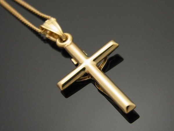画像3: 18k イエローゴールド  ジーザス パイプクロス ペンダント 18金 (3)