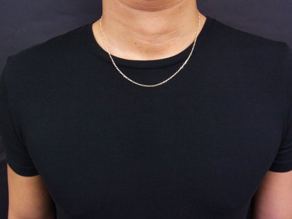 画像4: 18金 イエローゴールド フィガロ ネックレス 1.9mm幅 45cm 18k (4)