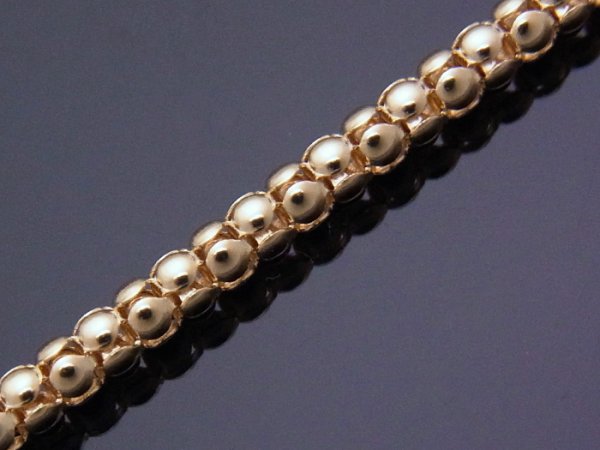 画像2: 18k イエローゴールド ボンパ チェーン  2mm幅 45cm  18金 ネックレス (2)