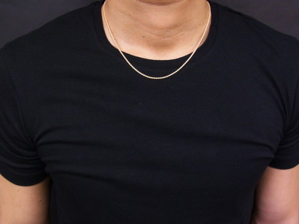 画像3: 18k イエローゴールド ボンパ チェーン  2mm幅 50cm  18金 ネックレス (3)