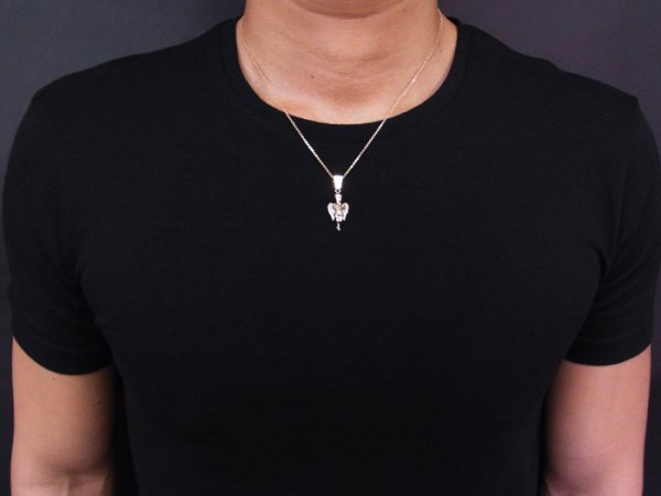 画像4: Joe Rodeo×VJカスタム  10Kイエローゴールド ダイヤモンド0.16ct エンジェル ペンダントチェーンセット (4)