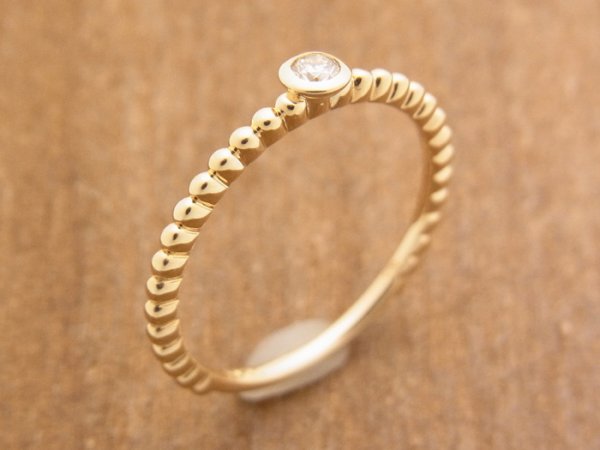 画像2: 18K イエローゴールド ダイヤモンド ロープデザイン リング 指輪 18金 (2)