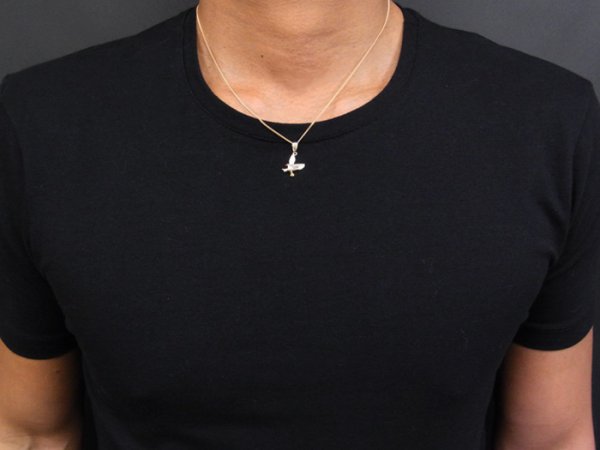 画像3: K18　イエローゴールド　イーグル　ペンダント (3)