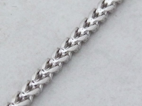 画像2: K18 ホワイトゴールド  無垢(SOLID) 1.5mmフランクリンチェーン VALUABLE別注モデル  18金 ネックレス※【受注製作/4週間前後】※長さお選びできます。 (2)