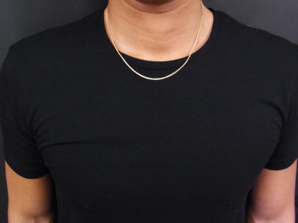 画像4: K18 イエローゴールド  無垢(SOLID) 1.5mmフランクリンチェーン VALUABLE別注モデル  18金 ネックレス※【受注製作/4週間前後】※長さお選びできます。 (4)