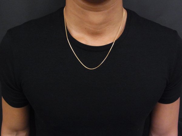 画像5: K18 イエローゴールド  無垢(SOLID) 1.5mmフランクリンチェーン VALUABLE別注モデル  18金 ネックレス※【受注製作/4週間前後】※長さお選びできます。 (5)