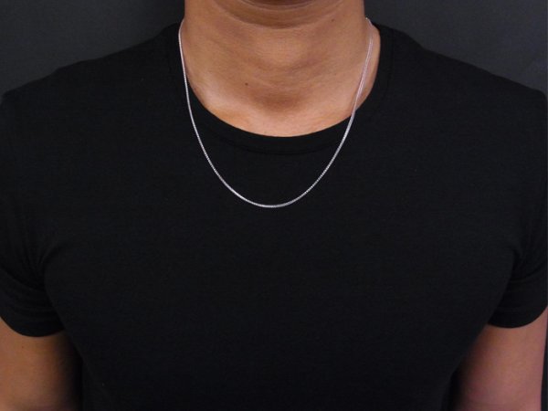 画像5: K18 ホワイトゴールド  無垢(SOLID) 1.5mmフランクリンチェーン VALUABLE別注モデル  18金 ネックレス※【受注製作/4週間前後】※長さお選びできます。 (5)