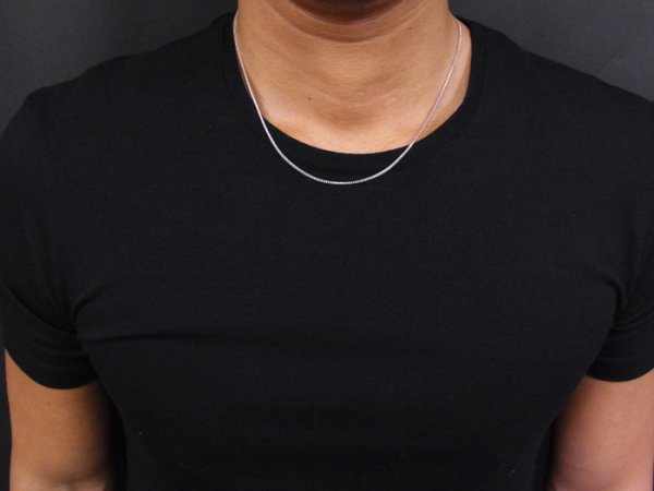 画像4: K18 ホワイトゴールド  無垢(SOLID) 1.5mmフランクリンチェーン VALUABLE別注モデル  18金 ネックレス※【受注製作/4週間前後】※長さお選びできます。 (4)