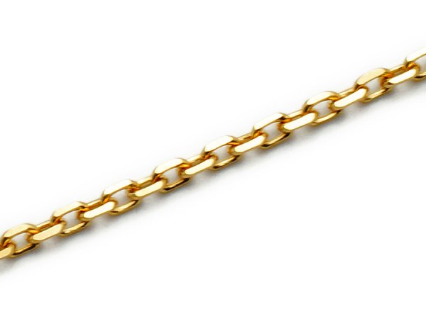 画像2: K18　イエローゴールド　メンズ　カット　アズキ　チェーン　 1.1mm 幅　50cm スター　チャーム　アジャスター　VALUABLE別注 (2)