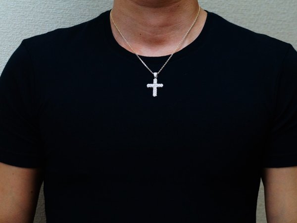 画像4: Joe Rodeo【ジョーロデオ】 メンズ 14K イエローゴールド ダイヤモンド 0.70ct クロス ペンダント (4)