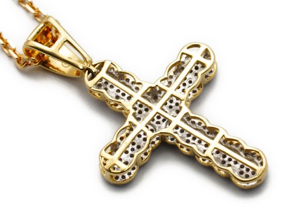 画像3: Joe Rodeo【ジョーロデオ】 メンズ 14K イエローゴールド ダイヤモンド 0.70ct クロス ペンダント (3)