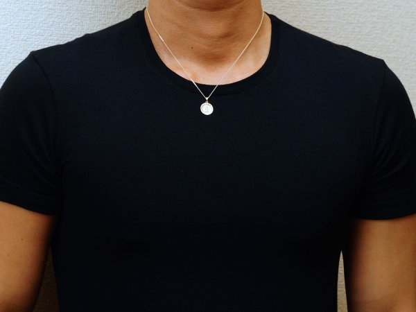 画像4: K18 イエローゴールド マット×ハイポリッシュ マリア コイン メダイ ペンダントチェーンセット※チェーンお選び頂けます (4)