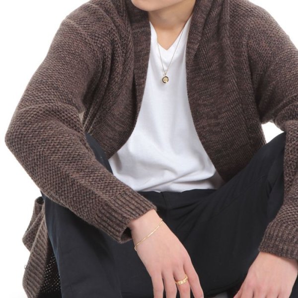 画像7: VJ【ブイジェイ】K18 イエローゴールド メンズ テクスチャー コイン ペンダントチェーンセット※チェーンをお選びいただけます (7)