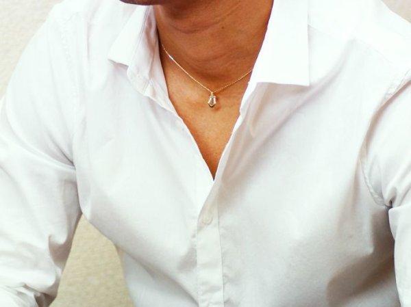 画像6: K18  ダイヤモンド イエローゴールド  ホースシュー ペンダントチェーンセット (6)