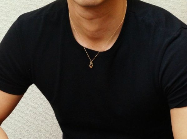 画像7: K18  ダイヤモンド イエローゴールド  ホースシュー ペンダントチェーンセット (7)