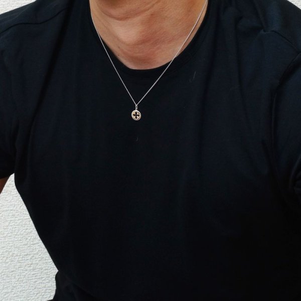 画像6: K18  ホワイトゴールド クロス コイン メダイ ペンダントチェーンセット※チェーン長さ40cm.45cm.50cmからお選び頂けます (6)