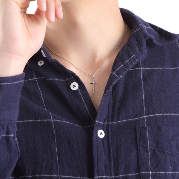 画像9: VJ【ブイジェイ】 K18ホワイトゴールド  A.R クロス ペンダントチェーンセット※チェーン長さ40cm.45cm.50cmからお選び頂けます (9)