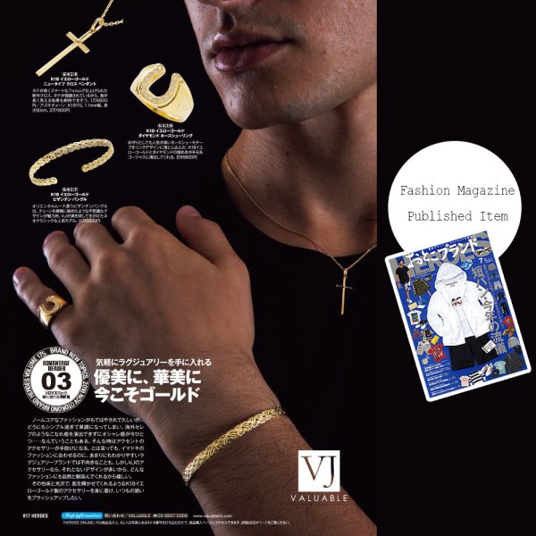 画像3: VJ【ブイジェイ】 K18 イエローゴールド メンズ A.R クロス ペンダント (3)