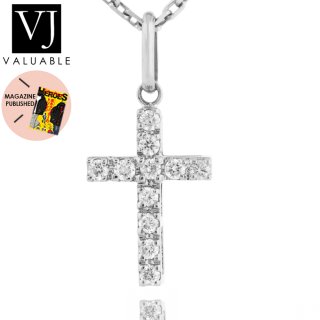 K18WG/YG/Pt900 ダイヤモンド クロスデザインペンダント ネックレス 18金 喜平ネックレス Y04065 | Pay ID