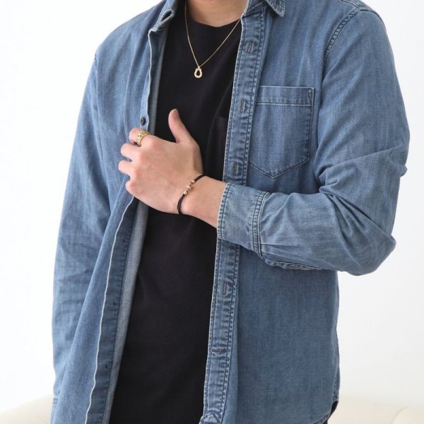 画像9: 【ファッション誌に掲載】VJ【ブイジェイ】メンズ K18イエローゴールド×ブラウン スターコードブレスレット (9)