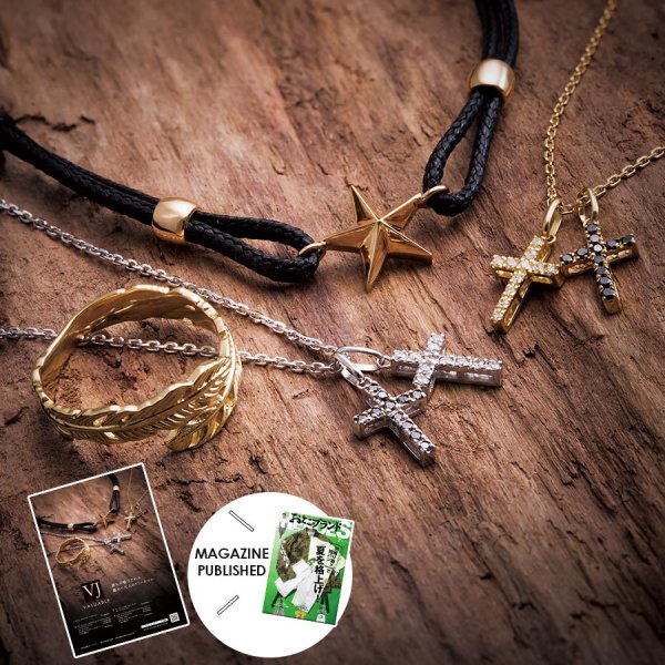 画像2: 【ファッション誌に掲載】VJ【ブイジェイ】メンズ K18イエローゴールド×ブラウン スターコードブレスレット (2)