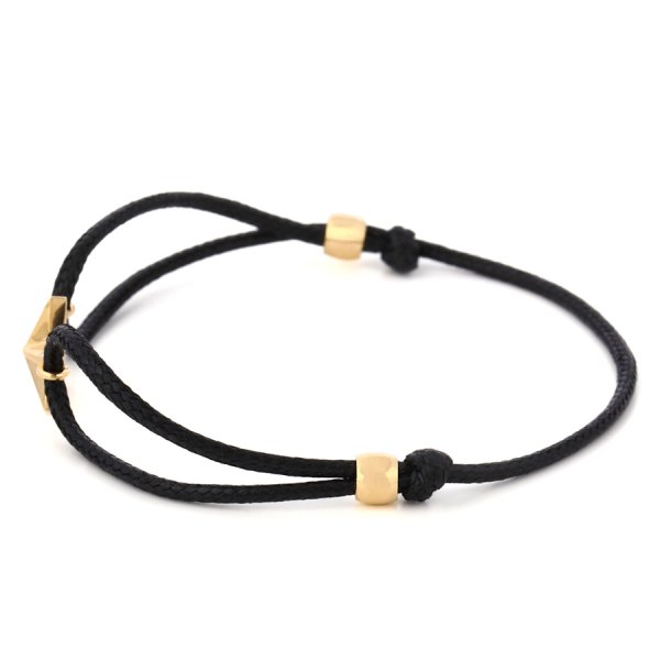 画像10: 【ファッション誌に掲載】VJ【ブイジェイ】メンズ K18イエローゴールド×ブラック スターコードブレスレット (10)