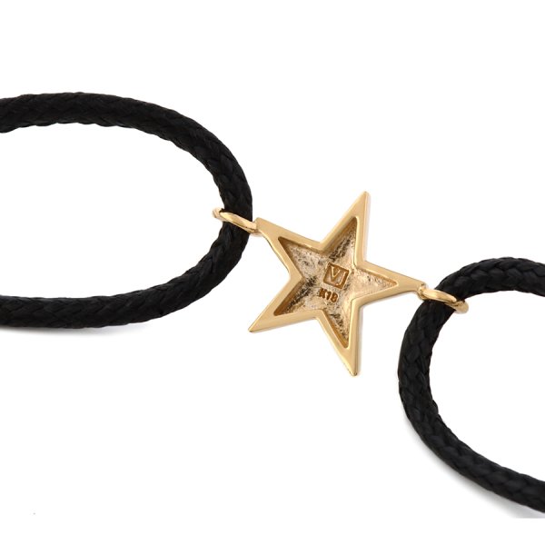 画像13: 【ファッション誌に掲載】VJ【ブイジェイ】メンズ K18イエローゴールド×ブラック スターコードブレスレット (13)