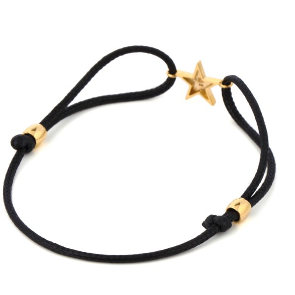 画像11: 【ファッション誌に掲載】VJ【ブイジェイ】メンズ K18イエローゴールド×ブラック スターコードブレスレット (11)