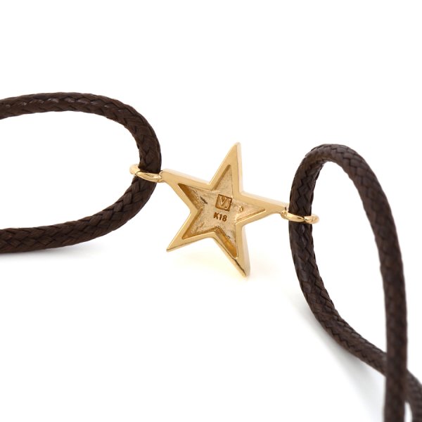画像13: 【ファッション誌に掲載】VJ【ブイジェイ】メンズ K18イエローゴールド×ブラウン スターコードブレスレット (13)