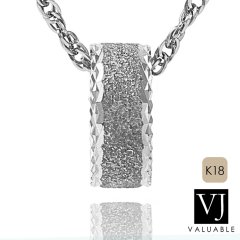 VJ【ブイジェイ】K18ホワイトゴールド　Trinity ニュー ゴールド タッチ ペンダント【Bセット】 ライトキヘイチェーンセット※チェーン40cm.45cm.50cm選択