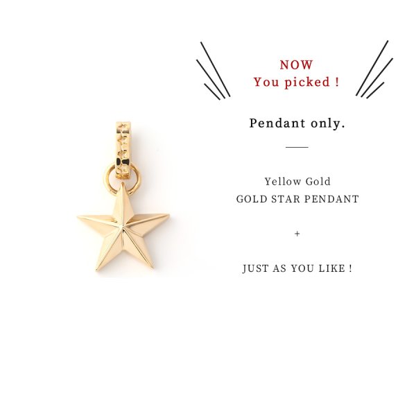 画像9: VJ【ブイジェイ】メンズ K18 イエローゴールド ゴールドスター ペンダント【A set】 キヘイチェーンセット (9)