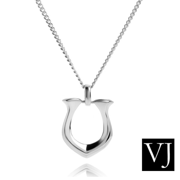 画像4: VJ【ブイジェイ】  K18 ホワイトゴールド ハイポリッシュホースシュー ペンダント (4)