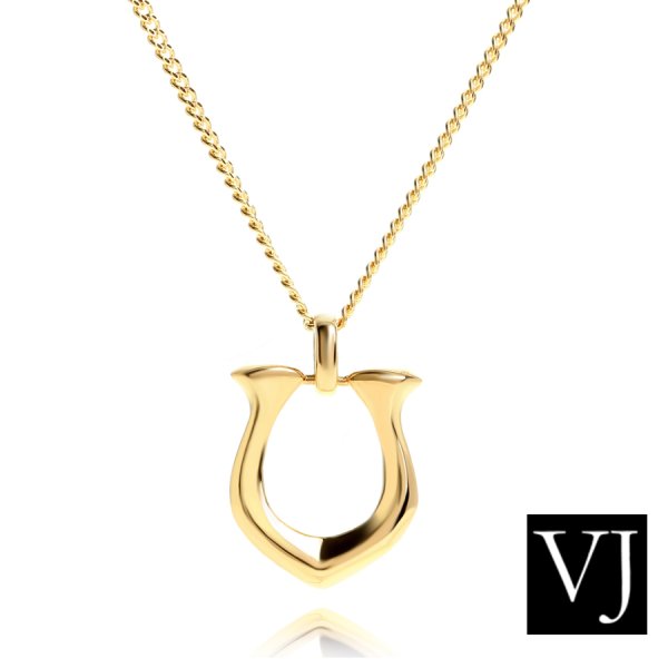 画像4: VJ【ブイジェイ】  K18 イエローゴールド ハイポリッシュホースシュー ペンダント キヘイチェーンセット (4)