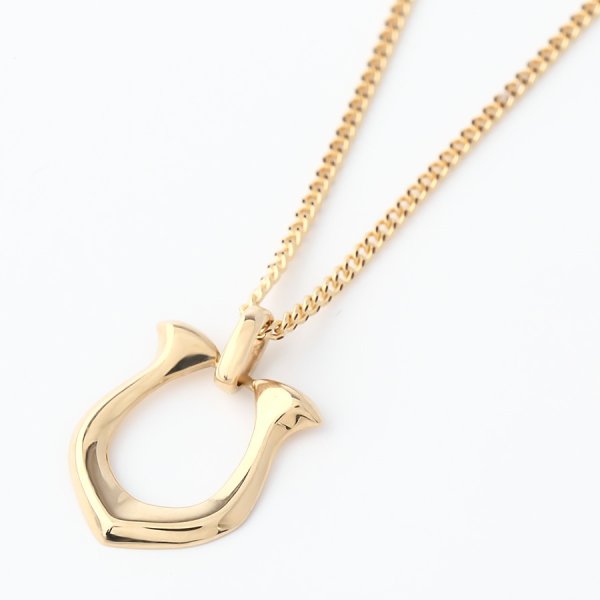 画像9: VJ【ブイジェイ】  K18 イエローゴールド ハイポリッシュホースシュー ペンダント キヘイチェーンセット (9)