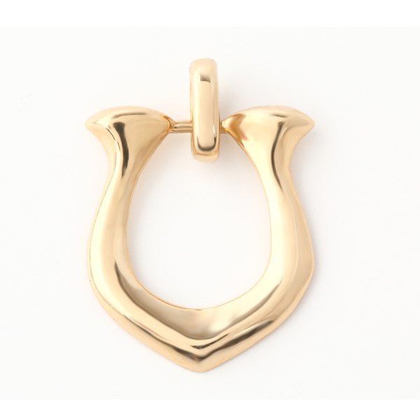 画像12: VJ【ブイジェイ】  K18 イエローゴールド ハイポリッシュホースシュー ペンダント キヘイチェーンセット (12)