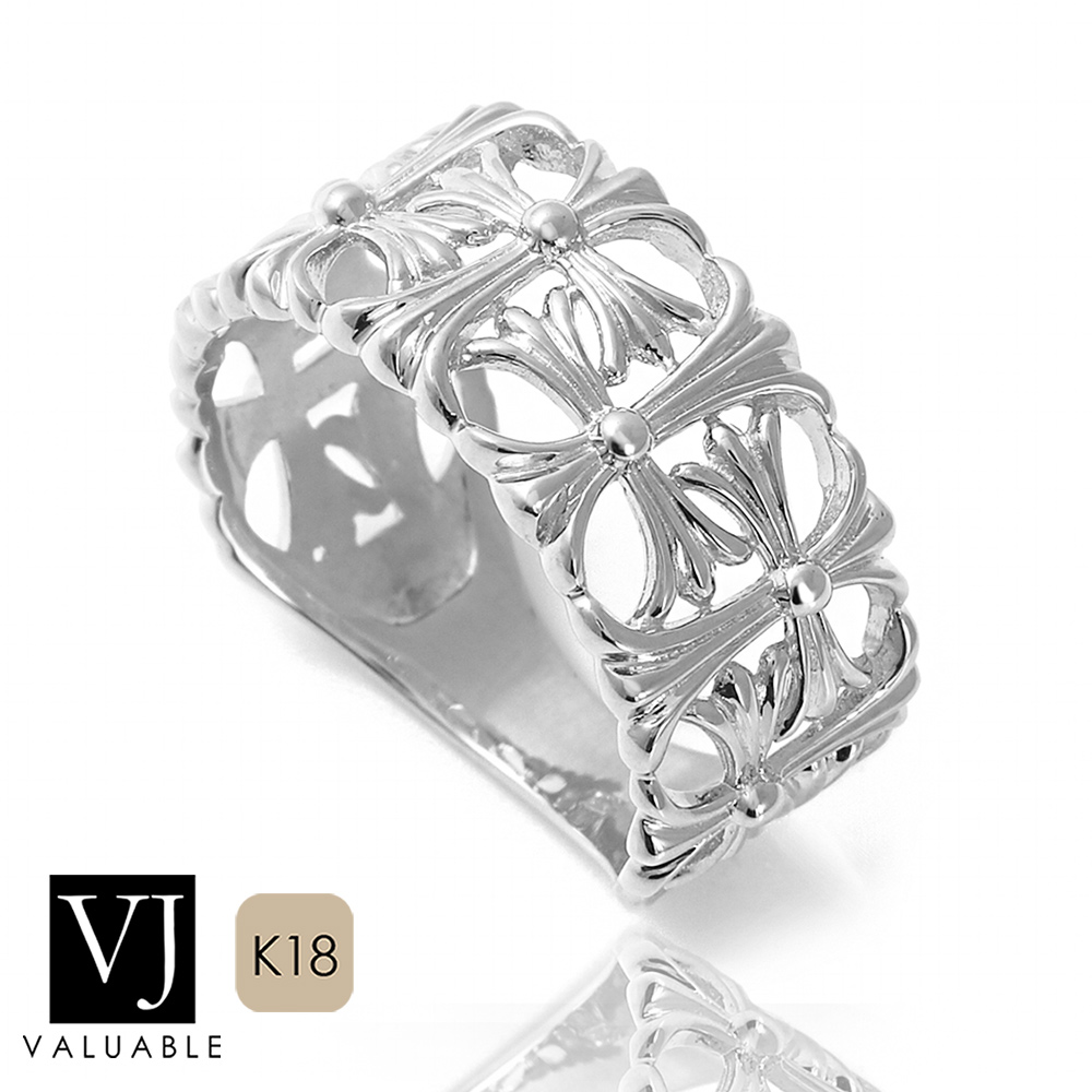 VJ【ブイジェイ】 K18 ホワイトゴールド メンズ ダイヤモンド フィノ